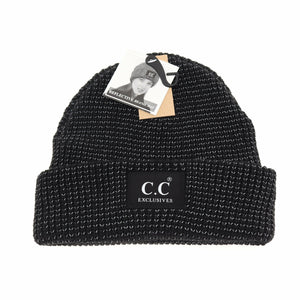 Reflective Solid Unisex C.C Beanie HAT2072
