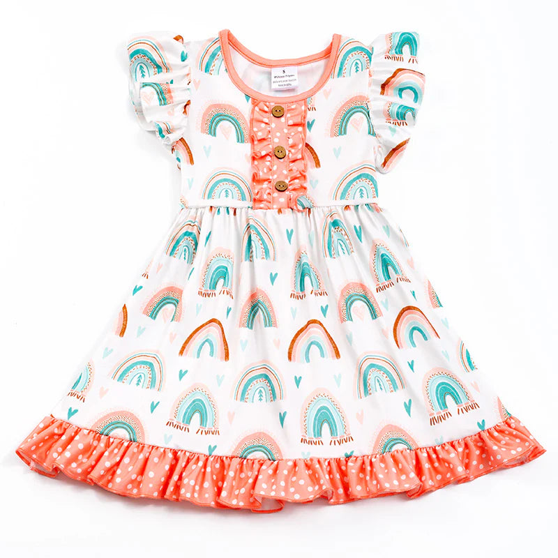 Coral Rainbow Dress