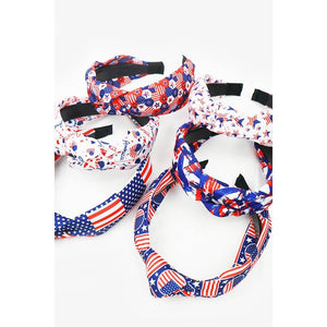 USA Flag American Patriotic Twisted  Headband