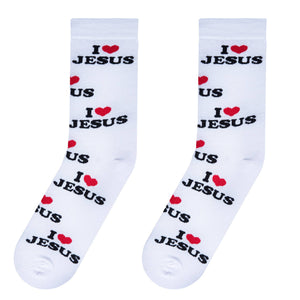 I Love Jesus - Womens Crew Folded