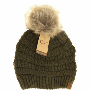 Fur Pom CC Beanie HAT43