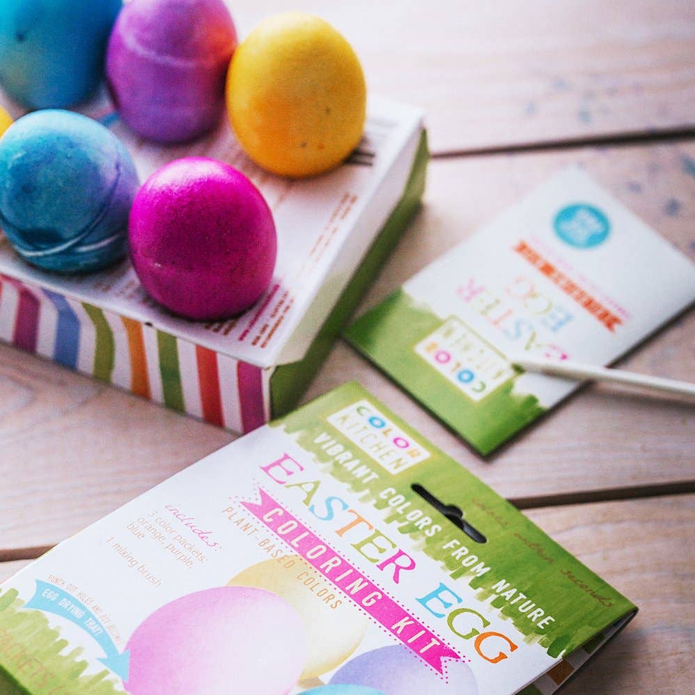 Natural Easter Egg Coloring Kit-Orange, Purple, Blue - Plant Based Colors