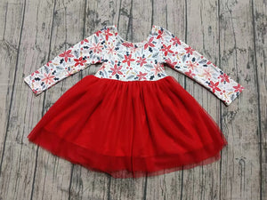 Christmas Floral Tulle Dress