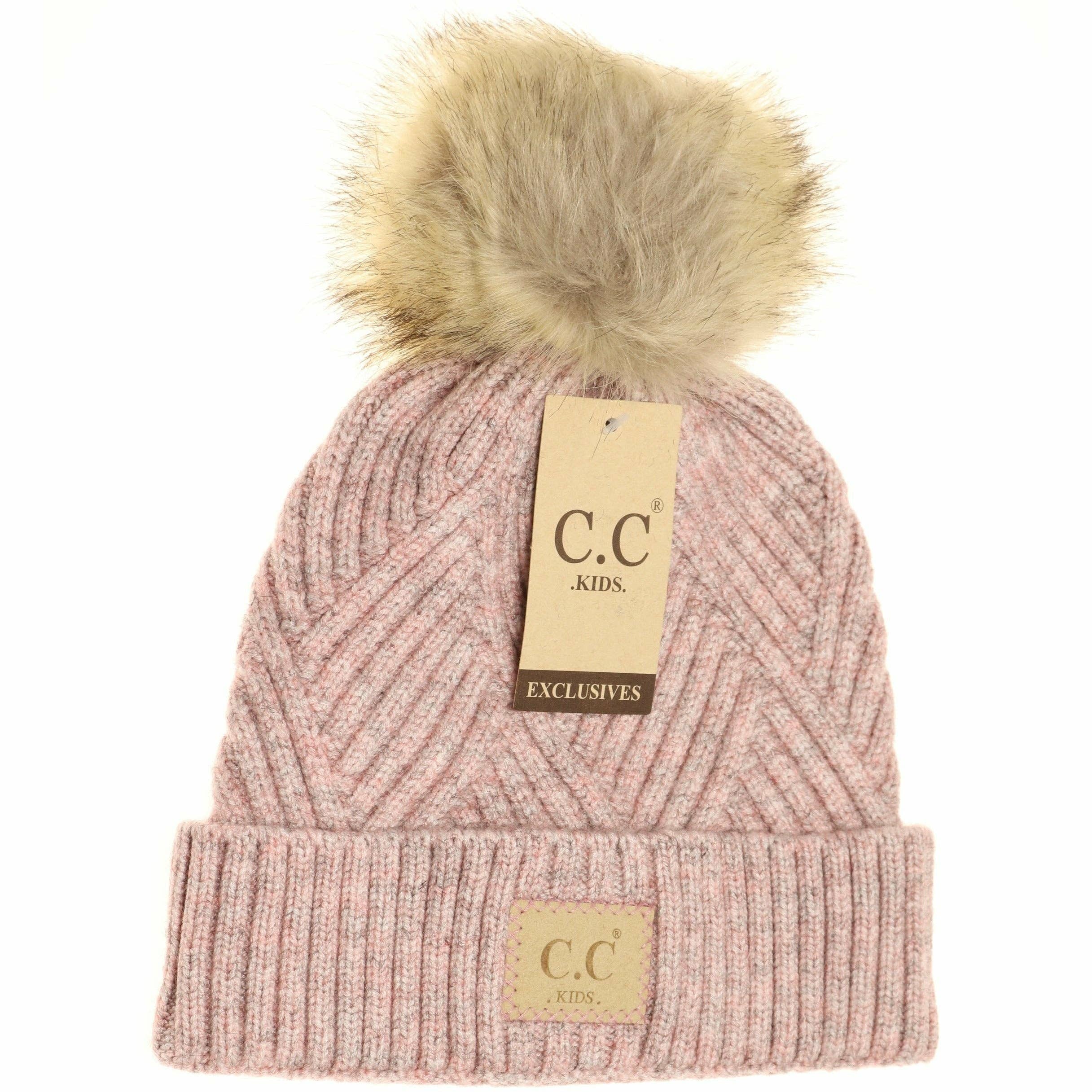 Kids Large Patch Heathered Beanie