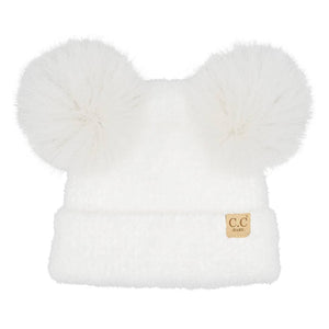BABY C.C Chenille Double Pom Beanie for Kids