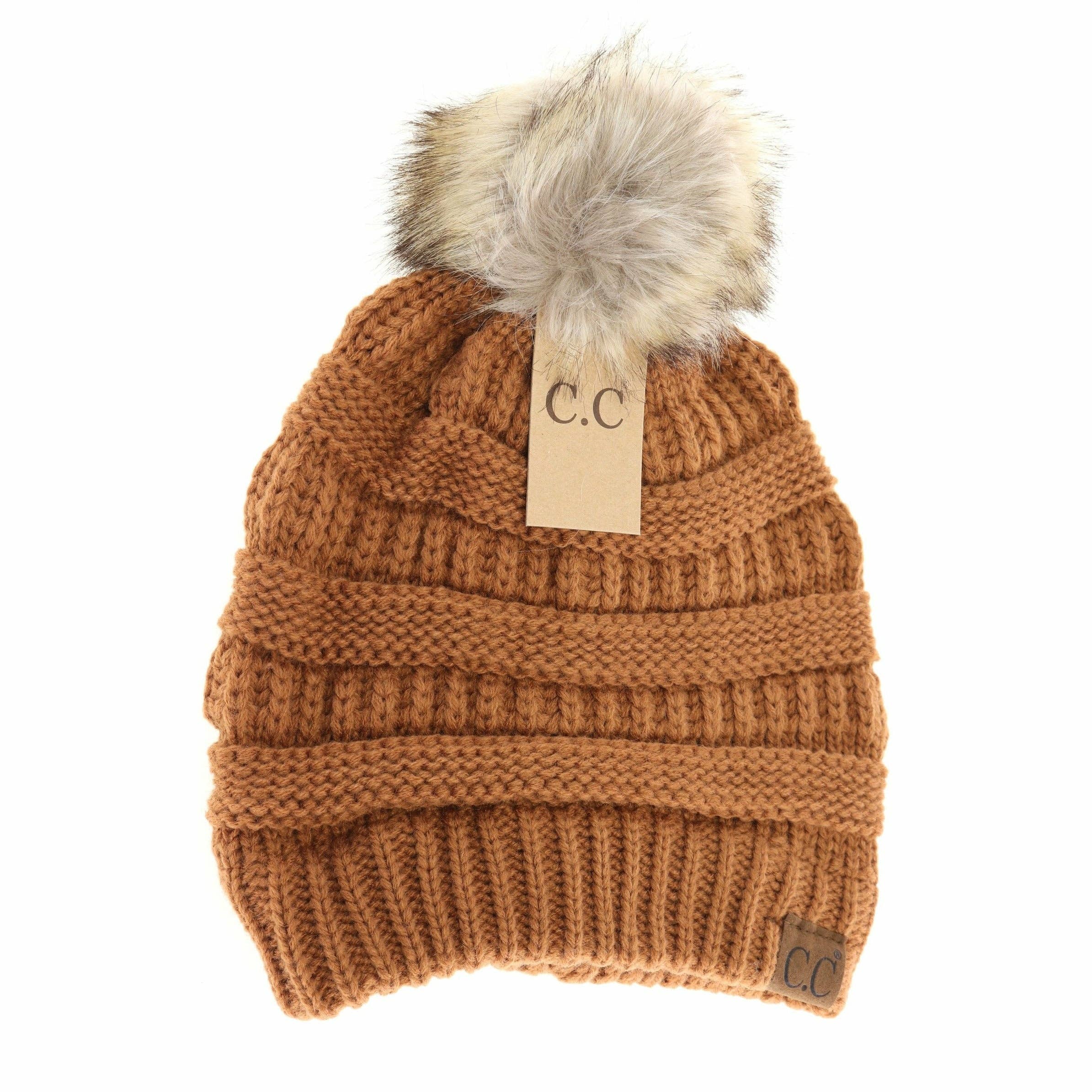 Fur Pom CC Beanie HAT43