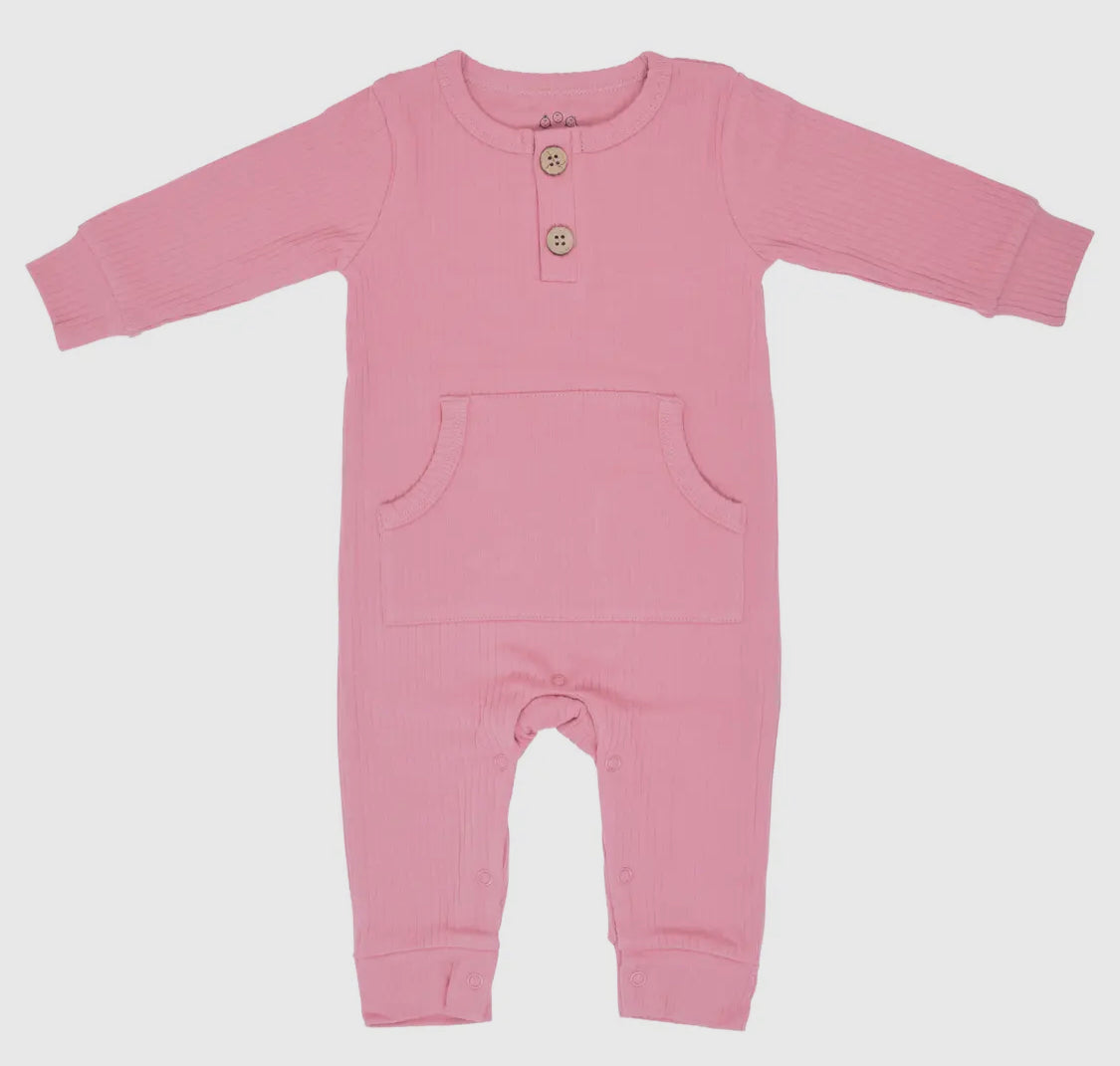 Baby Ribbed Playsuit with Pocket