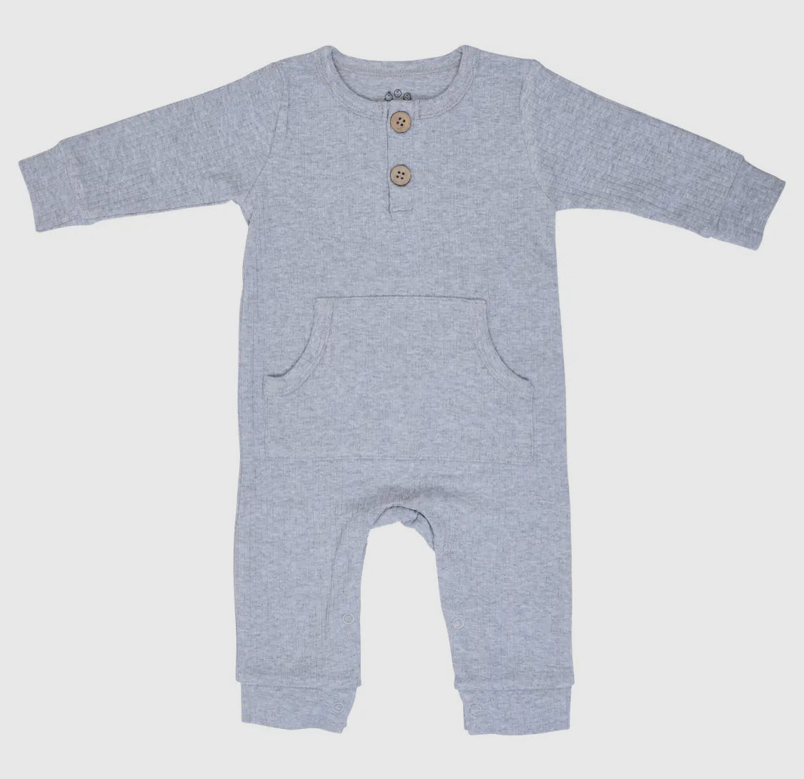 Baby Ribbed Playsuit with Pocket