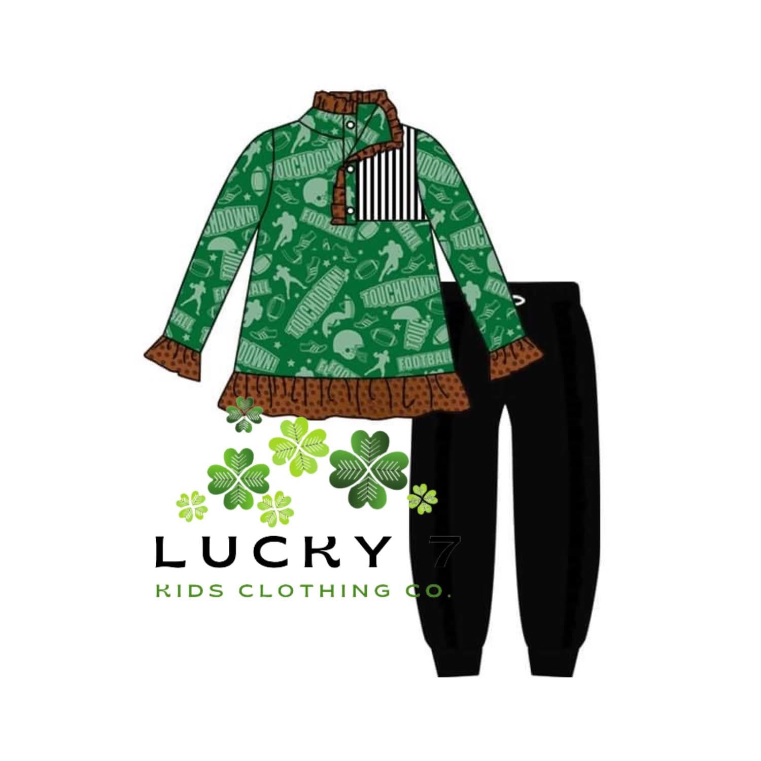 **In Production** On the Field Ruffle Jogger Set