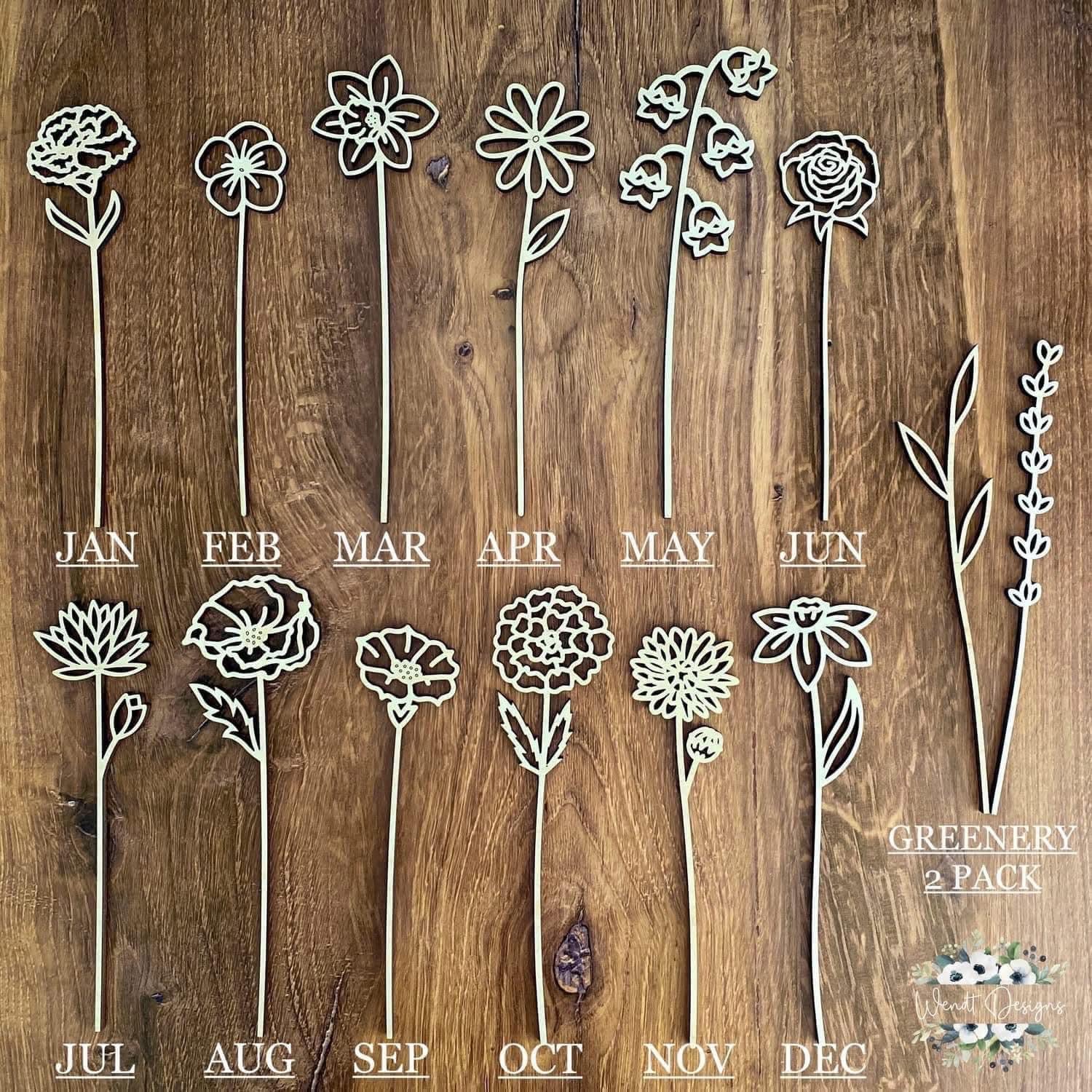 ***PREORDER*** Wood Birth Month Flowers