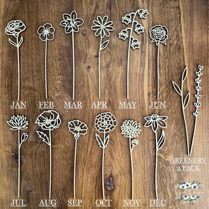 ***PREORDER*** Wood Birth Month Flowers