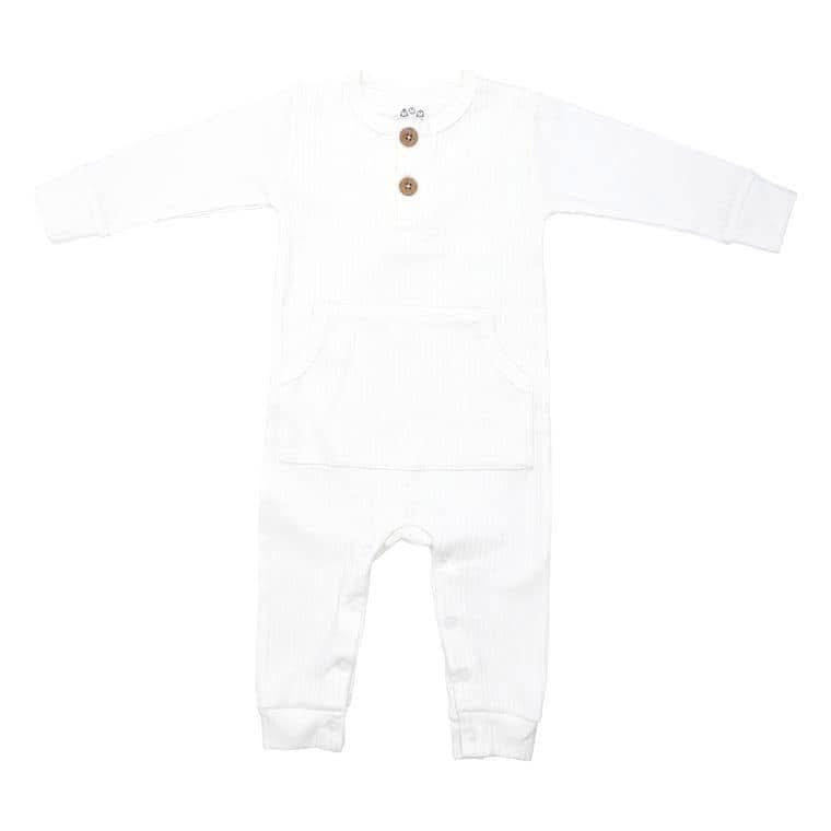 Baby Ribbed Playsuit with Pocket