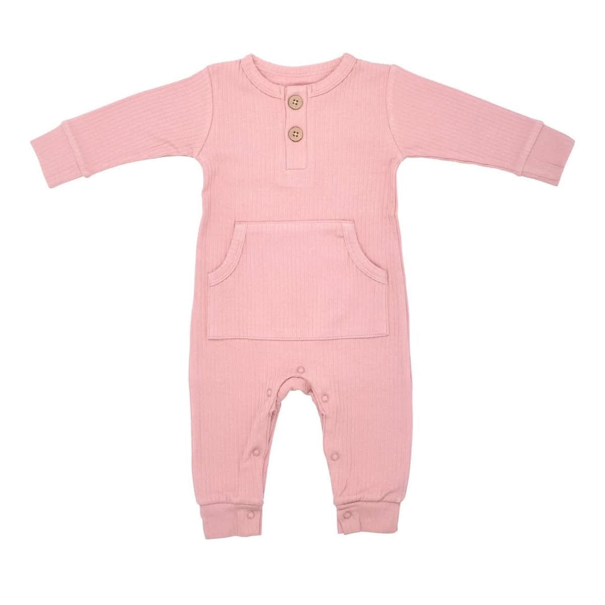 Baby Ribbed Playsuit with Pocket