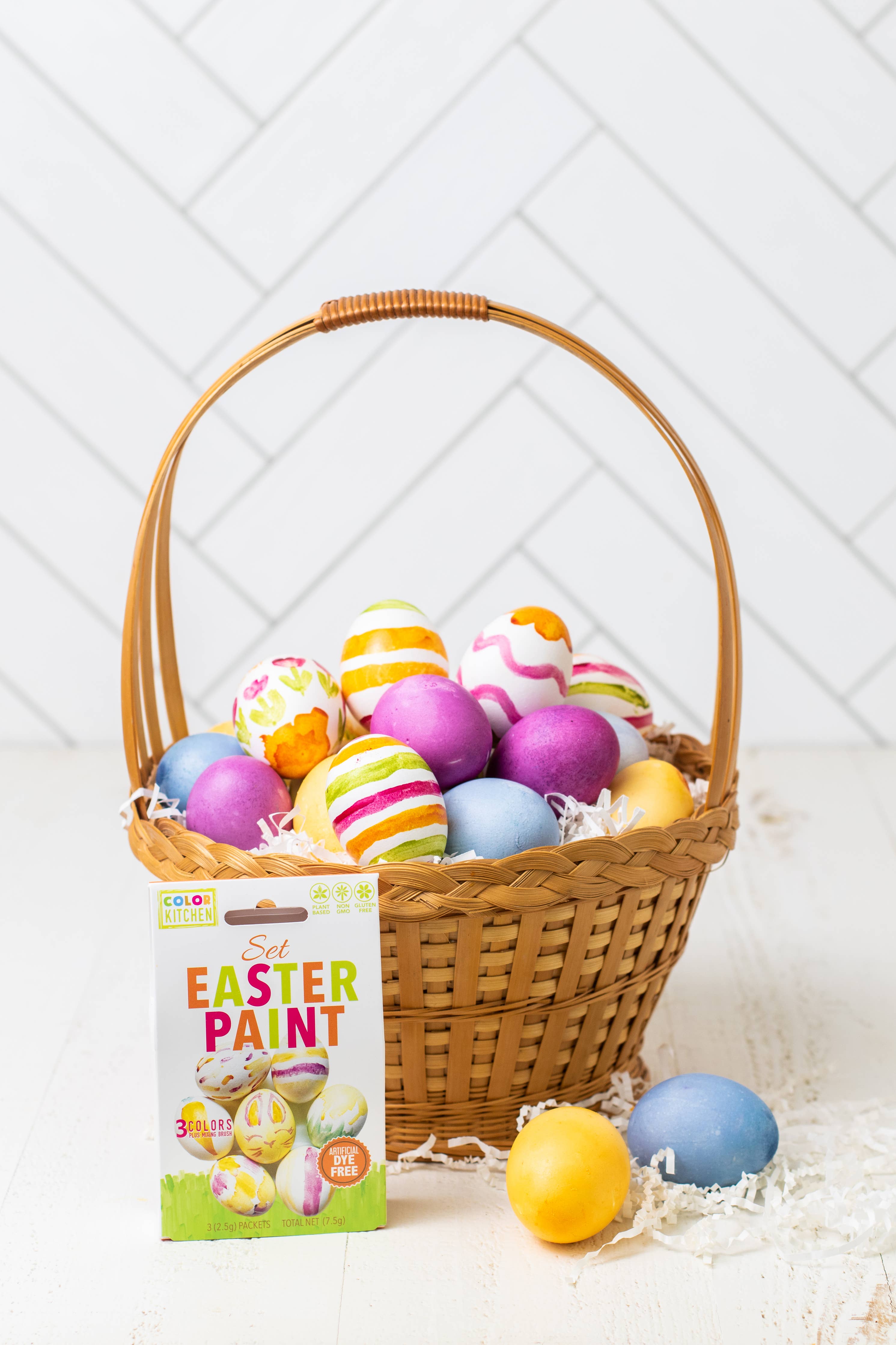 Natural Easter Egg Paint Set- Orange, Pink, & Green - Plant Based Colors