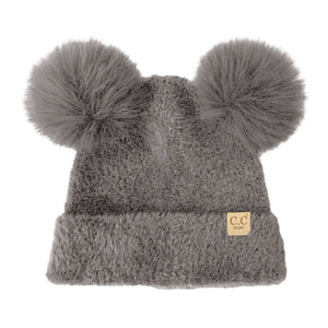 BABY C.C Chenille Double Pom Beanie for Kids