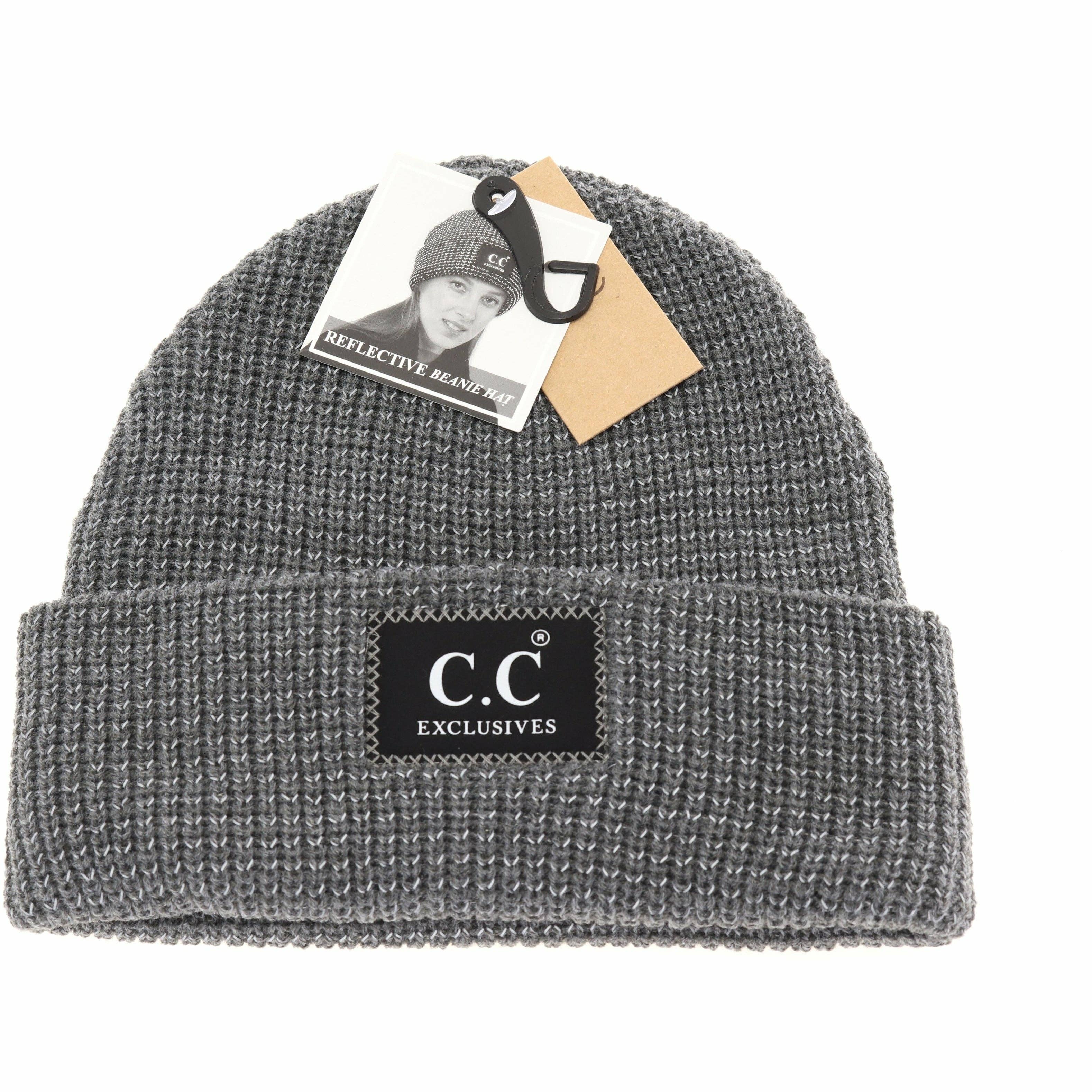 Reflective Solid Unisex C.C Beanie HAT2072