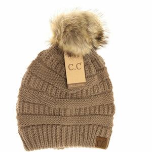 Fur Pom CC Beanie HAT43