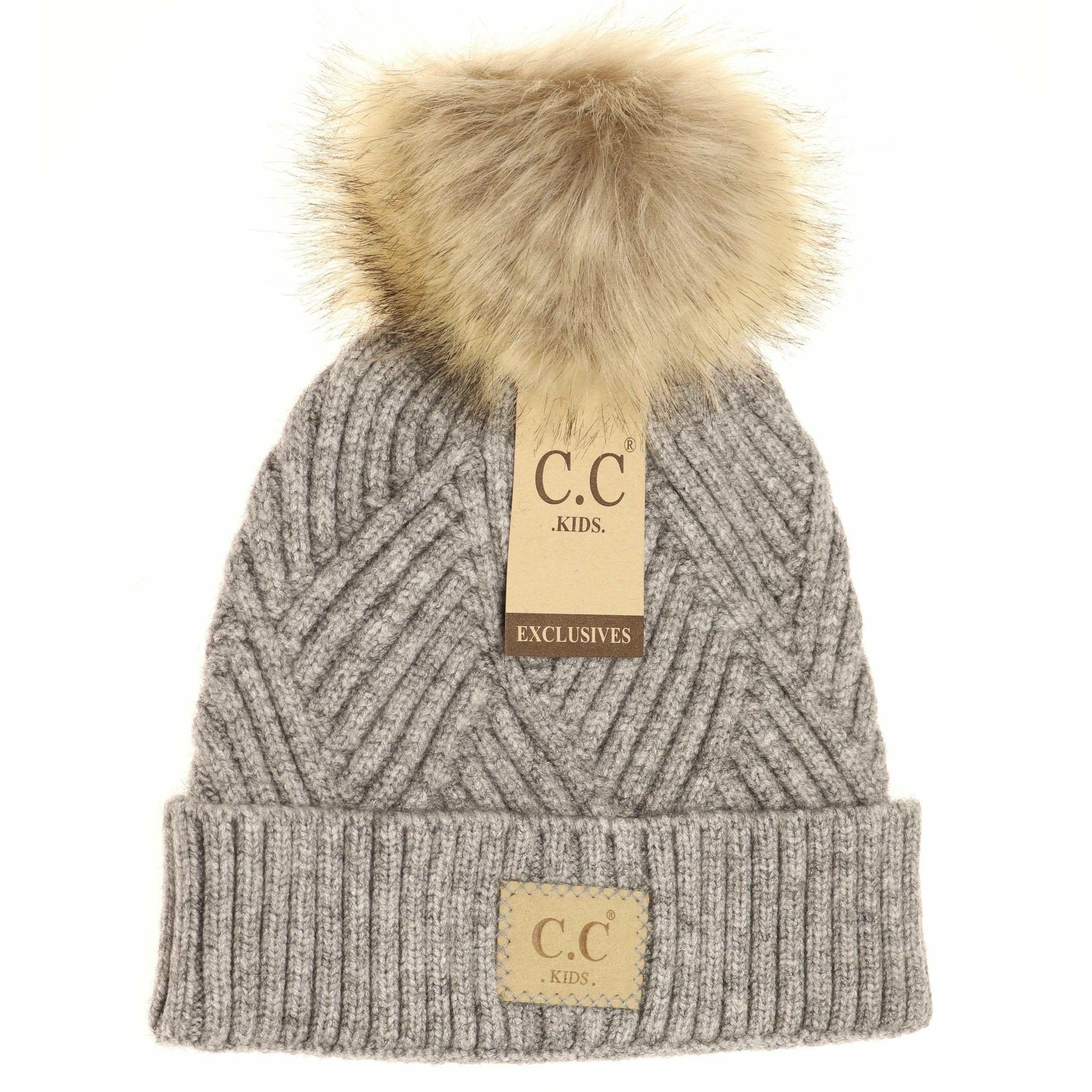 Kids Large Patch Heathered Beanie