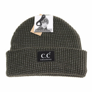 Reflective Solid Unisex C.C Beanie HAT2072