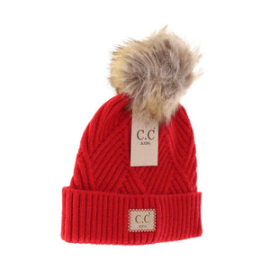 Kids Large Patch Heathered Beanie