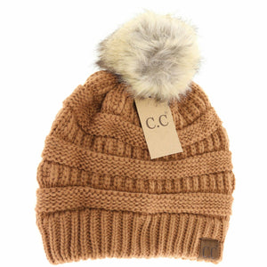 Fur Pom CC Beanie HAT43