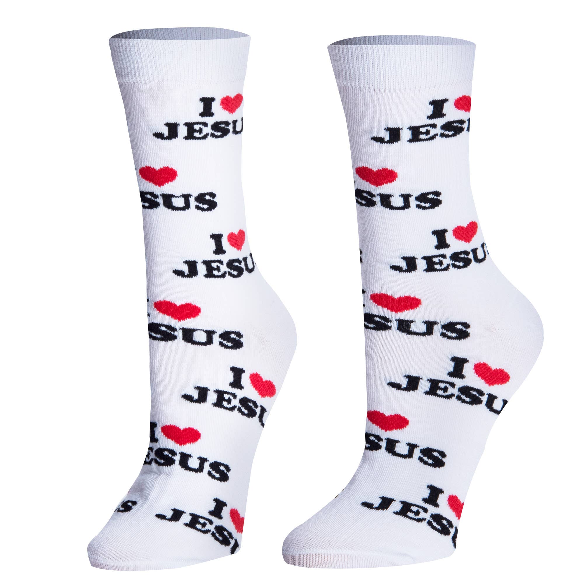 I Love Jesus - Womens Crew Folded