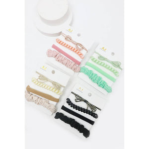 Mixed Designs Scrunchies and Hair Ties set